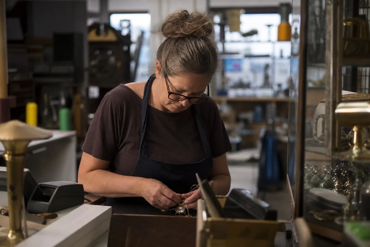 Werk in een Nederlandse winkel of werkplaats. Beeld bij het artikel: Welke fouten maken handelaren in gebruikte goederen het vaakst in hun margeadministratie?