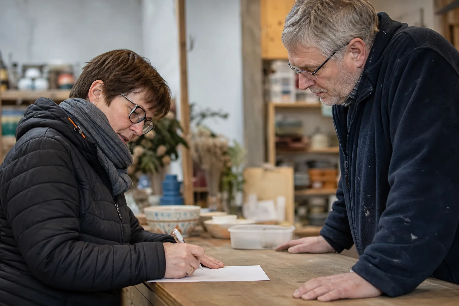 Werk in een Nederlandse winkel of werkplaats. Beeld bij het artikel: Waar moet je op letten als vrijwilligers aan de inkoopbalie inkoopverklaringen invullen?